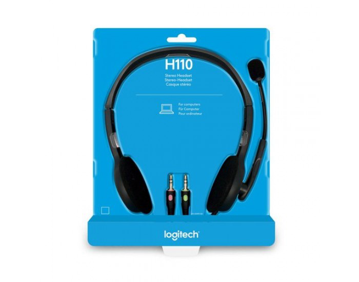 LOGITECH WIRED HEADPHONE H110 (DOUBLE PIN)